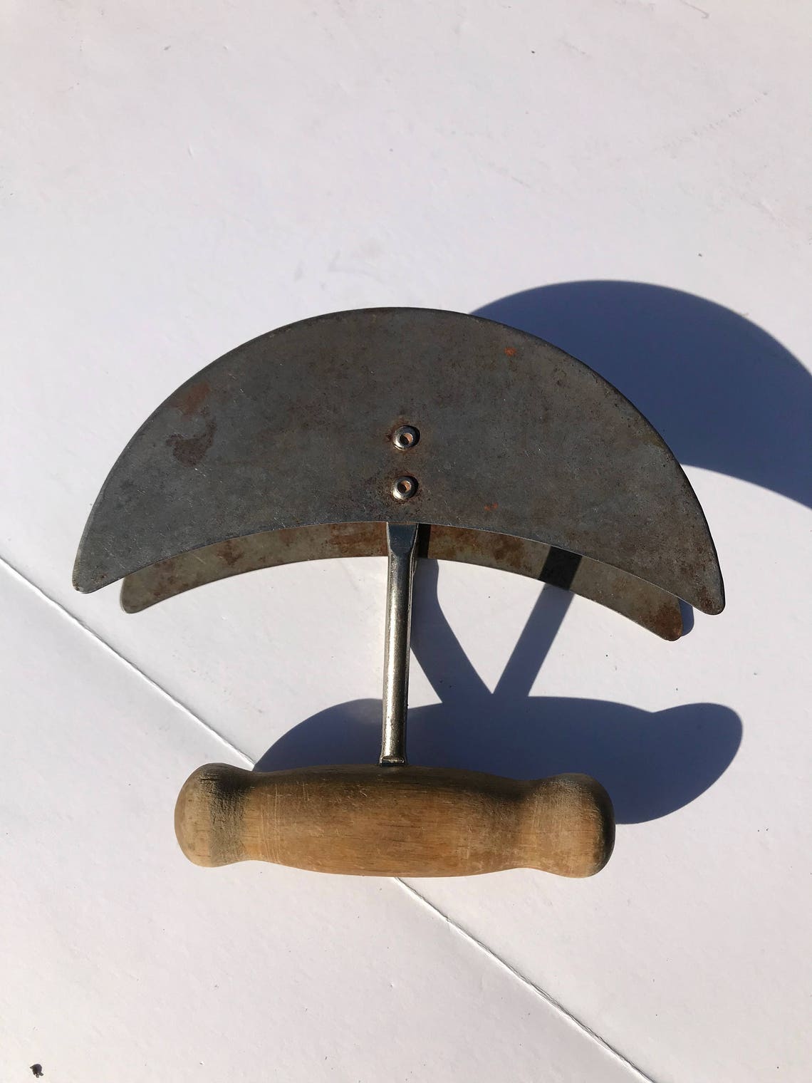 Double Bladed Chopper Primitive Chopper Kitchen Chopper Etsy
