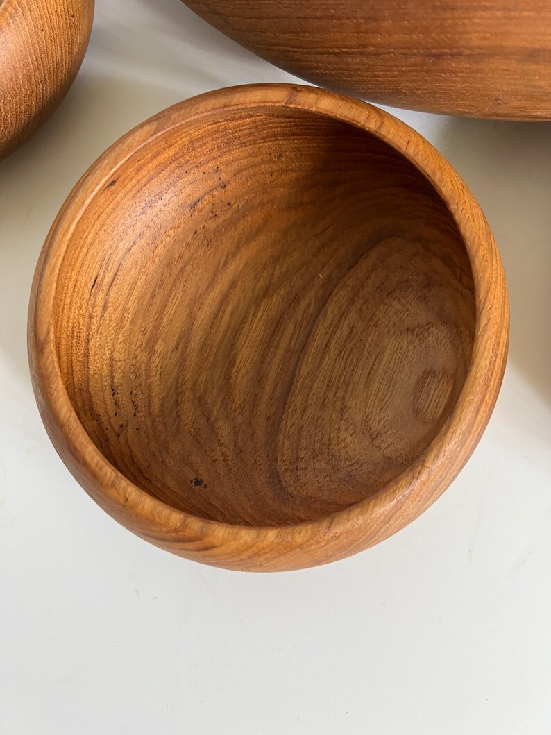 Teak Wood Salad Bowl Vintage Philcraft Thailand Danish Etsy