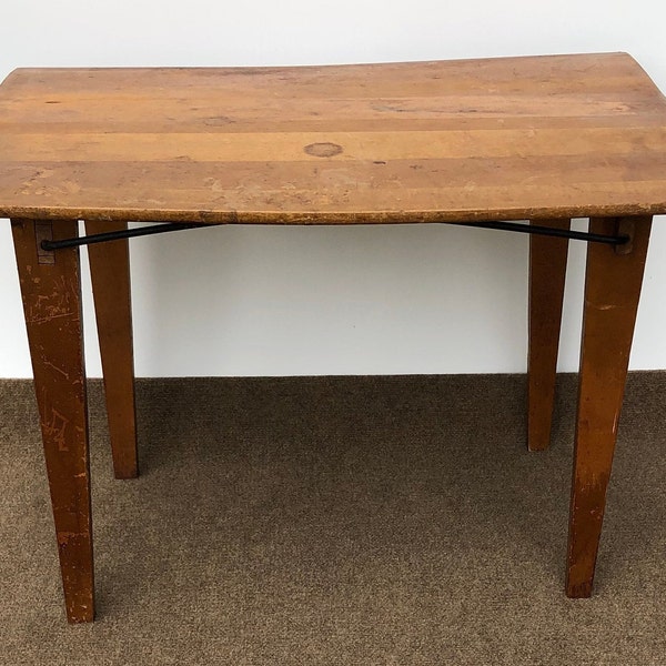 Antique Folding  Lap Table , Campaign  Table, Wood Table, Small Table ,Folds Flat, Circa 1800, Sewing table, Primitive Table