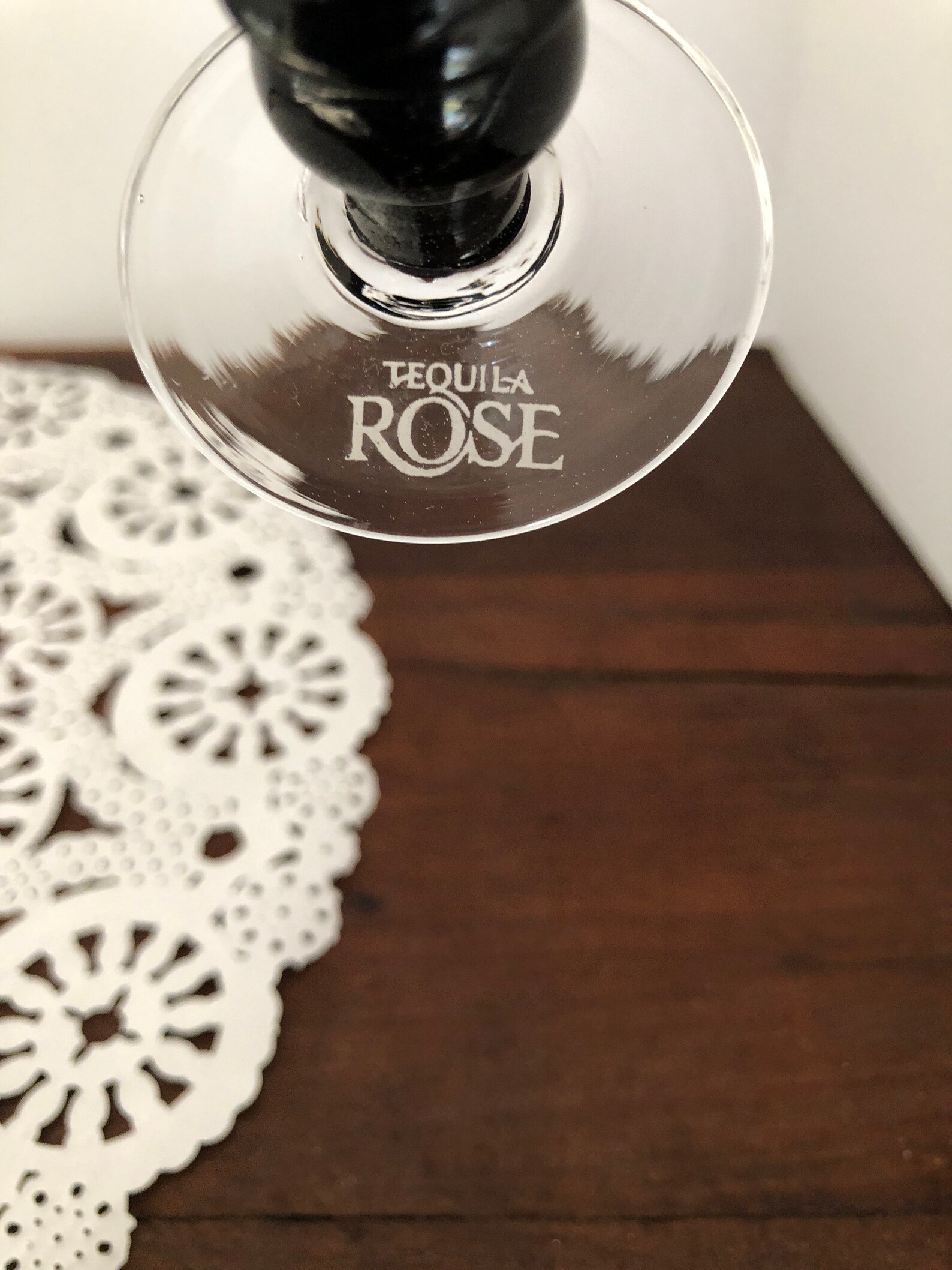 Tequila Rose Shooters Hand Blown Glass Black Button Stem Etsy