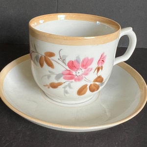 Carl Tielsch Cup and Saucer, 150 Years Old, Perfect Conditon