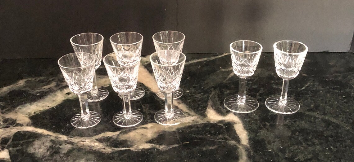 WATERFORD Cordials CRYSTAL Kildare Pattern Vintage Etsy