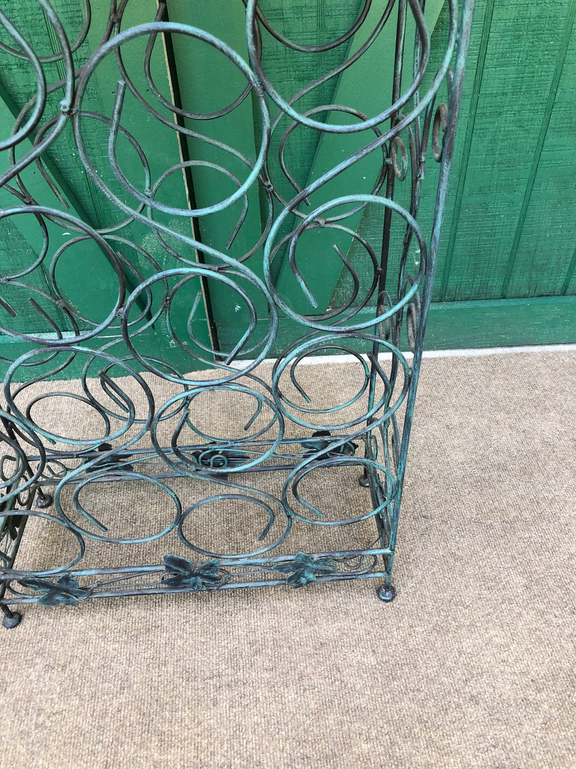 Metal Wine Rack With Leaves and Grapes 16 Bottles of Wine Etsy UK