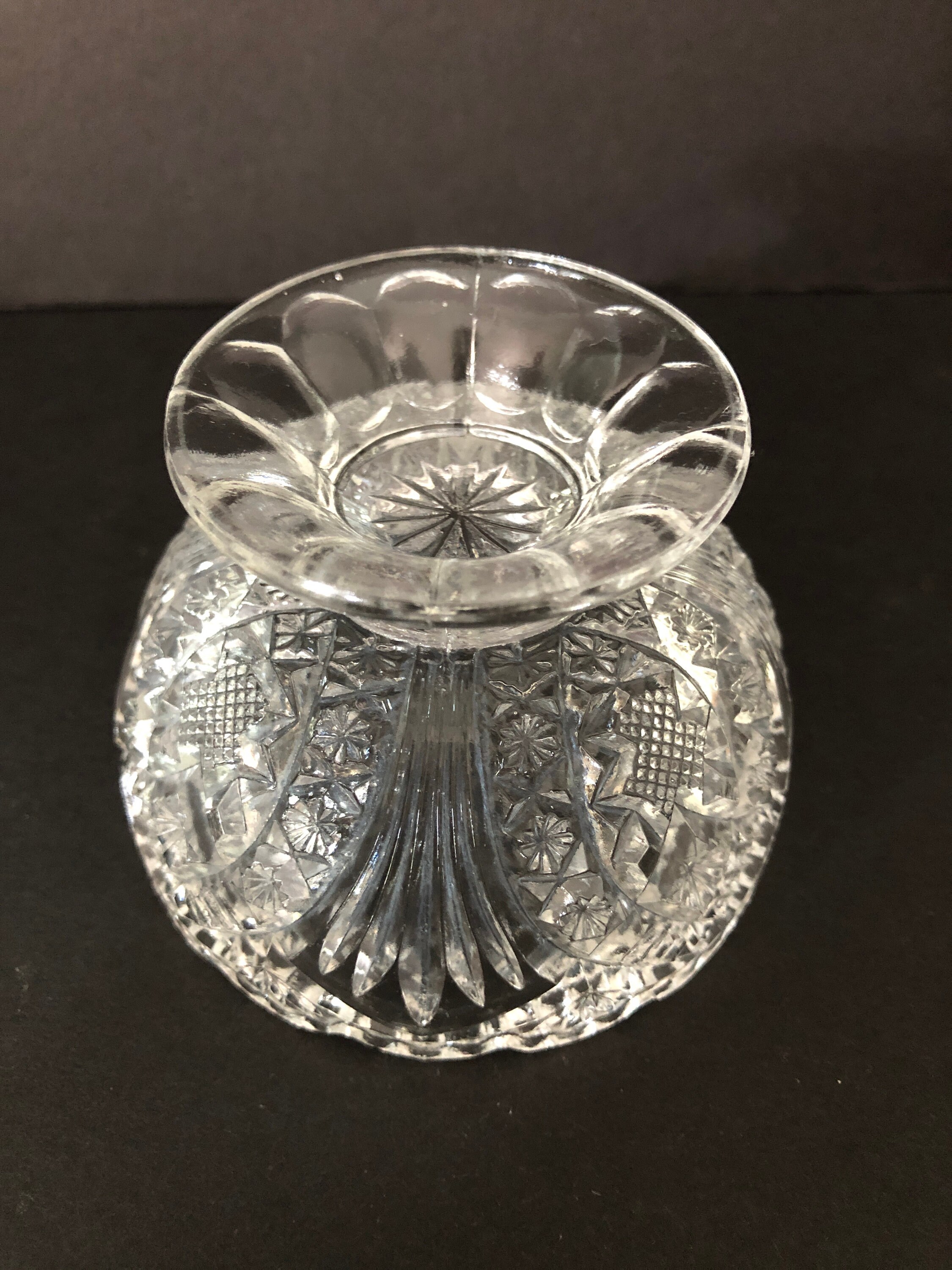 Sherbets, Antique, EAPG, Etched Glass, Flower & Ribbon Motif, Coupe ...