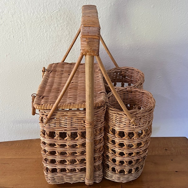Wicker Bottle Holder Etsy