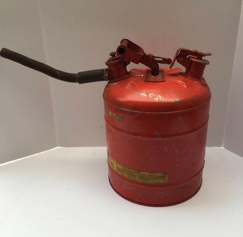 RED GAS CAN Vintage Gas Can 5 Gal Gas Can Etsy