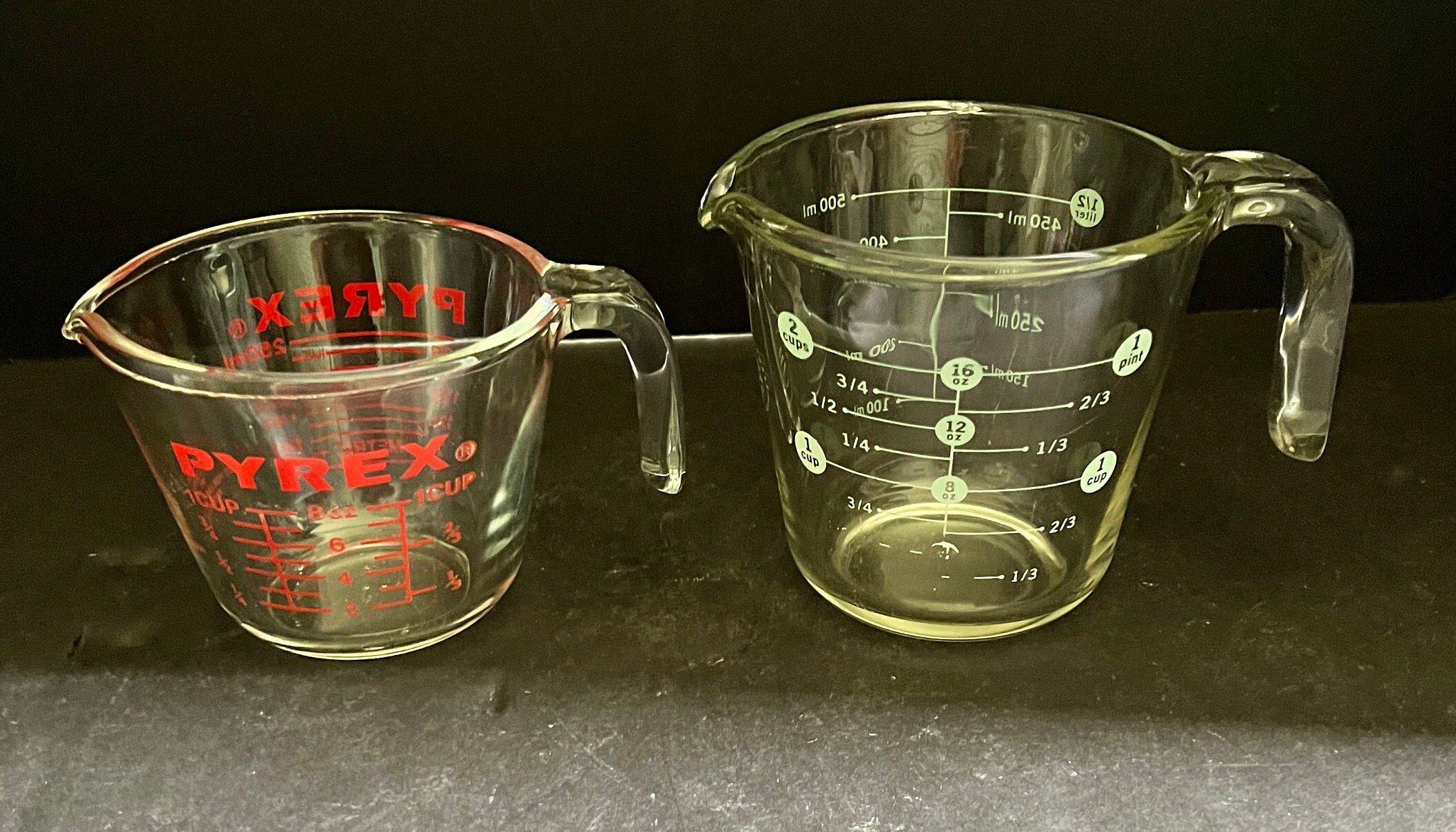 Glass Measuring Cups, Pryex, Martha Stewart, OPEN STOCK