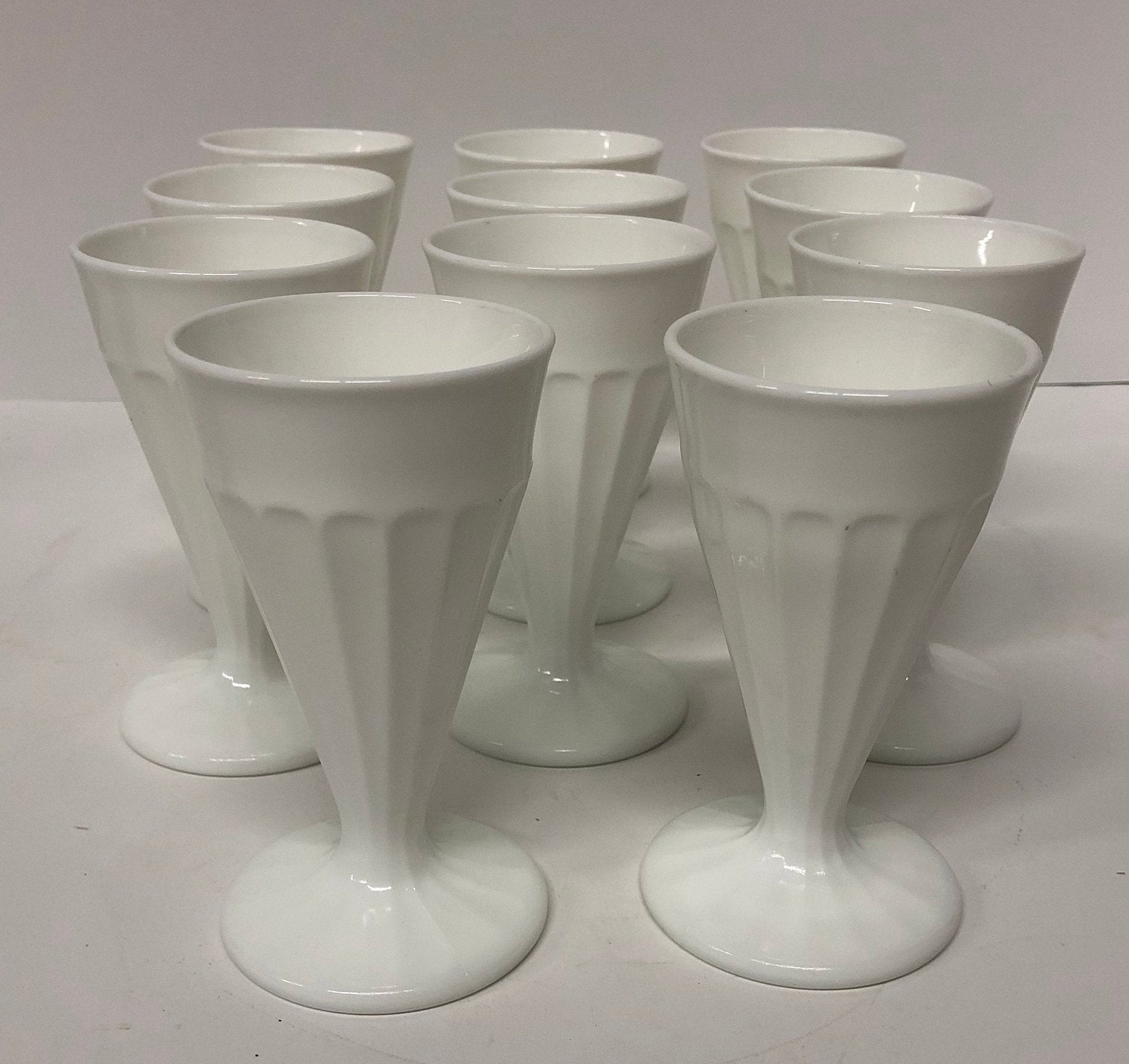 Milk Glass Sundae Ice Cream Dish Footed Glass Milk Glass Etsy UK