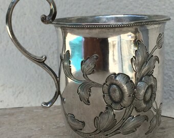 R. Rait sterling silver christening  cup