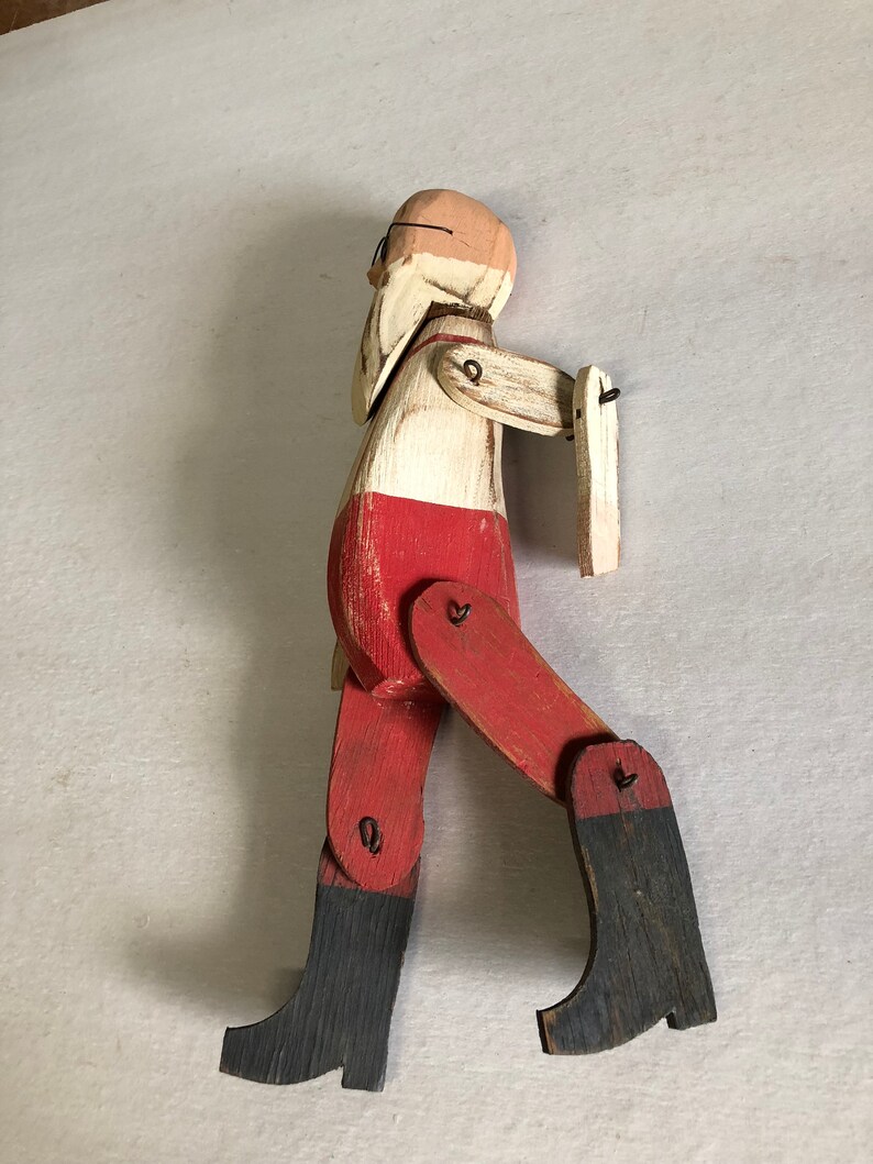 Antique Wood Puppet Hand Made Toy Etsy