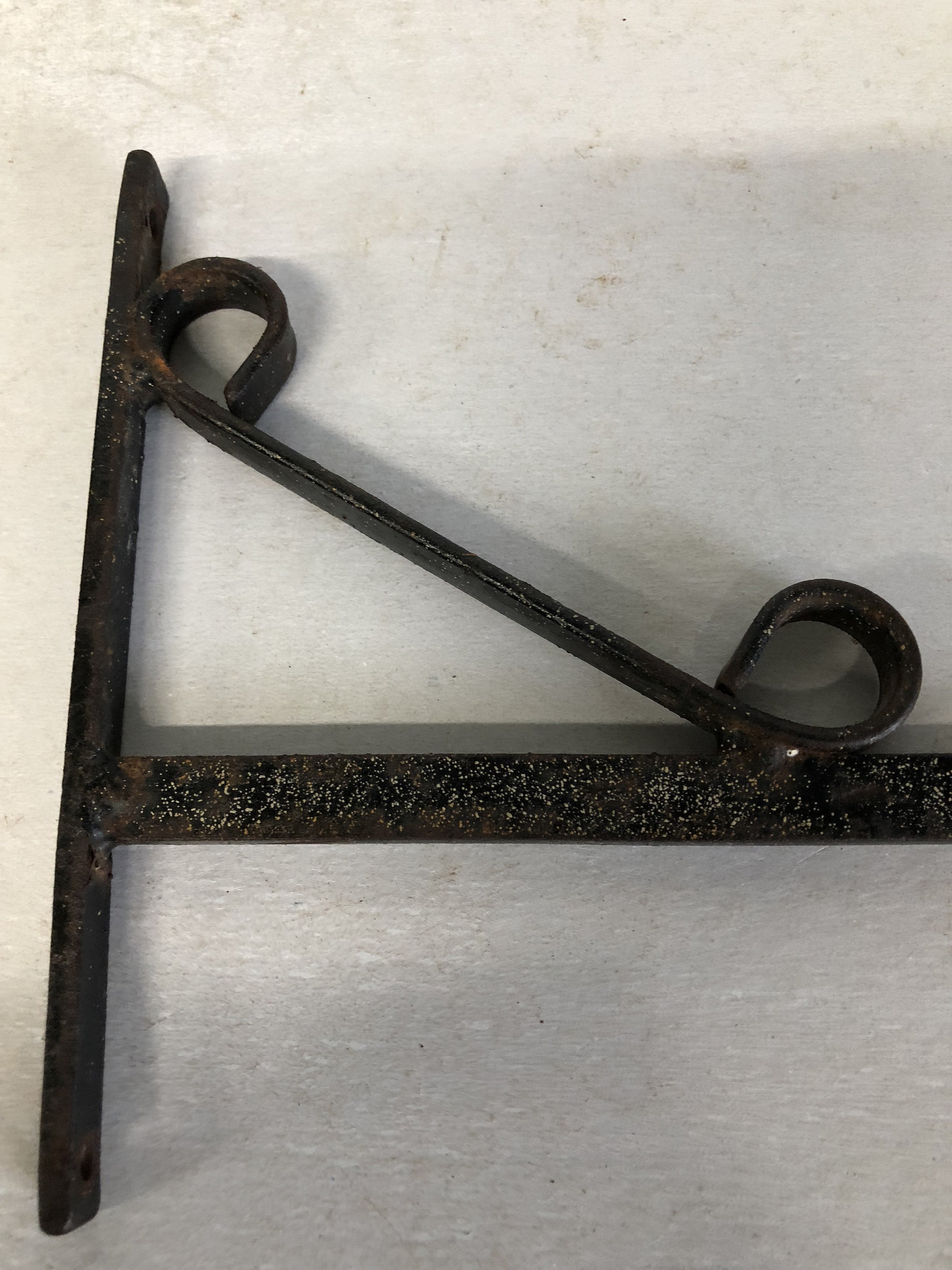 Vintage Wrought Iron Shelf Brackets Pair Plant Hook Etsy