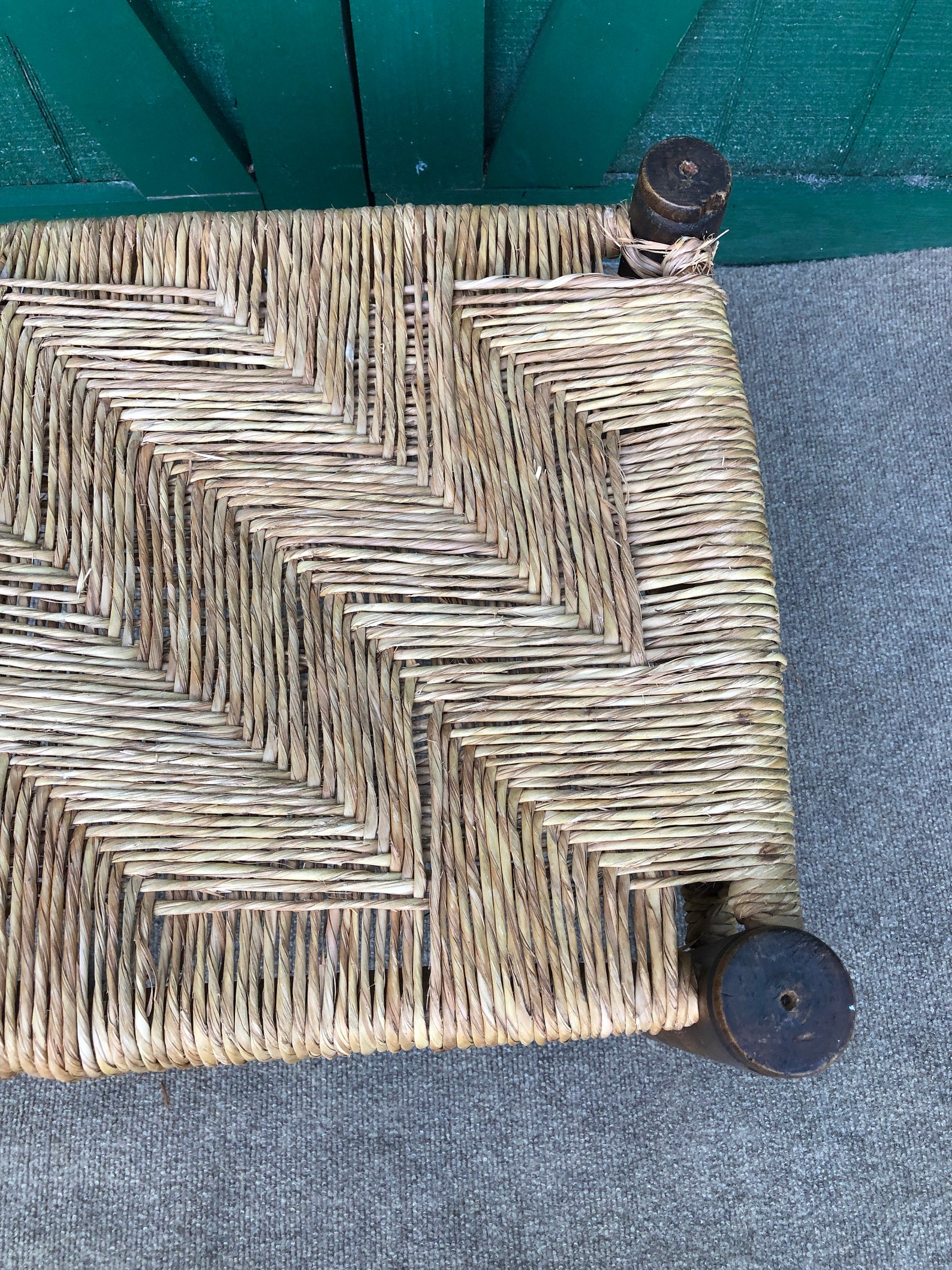 Taburete de hierba tejida banco taburete Vintage primitivo | Etsy