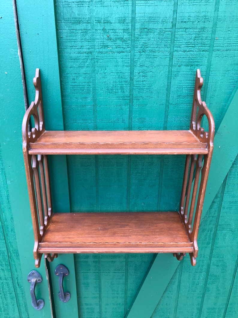 Walnut Shelf Curio Shelf Display Shelf Solid Wood Shelving Etsy