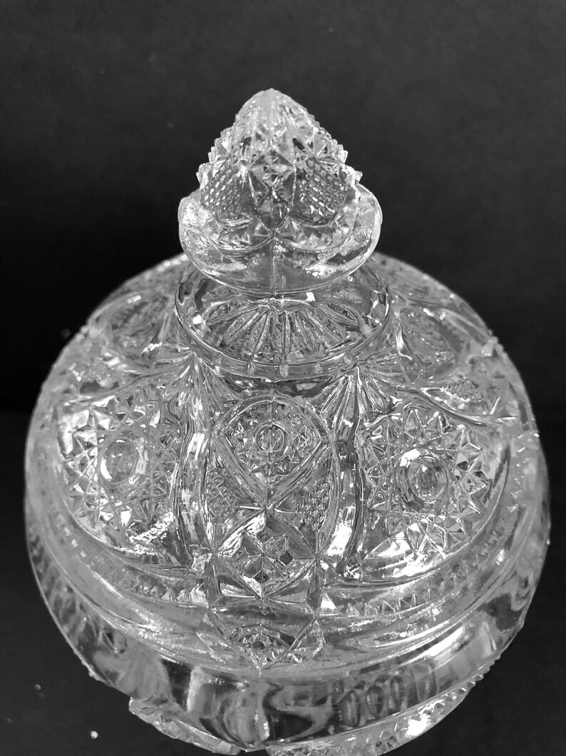 Lead Crystal Covered Dish Etsy
