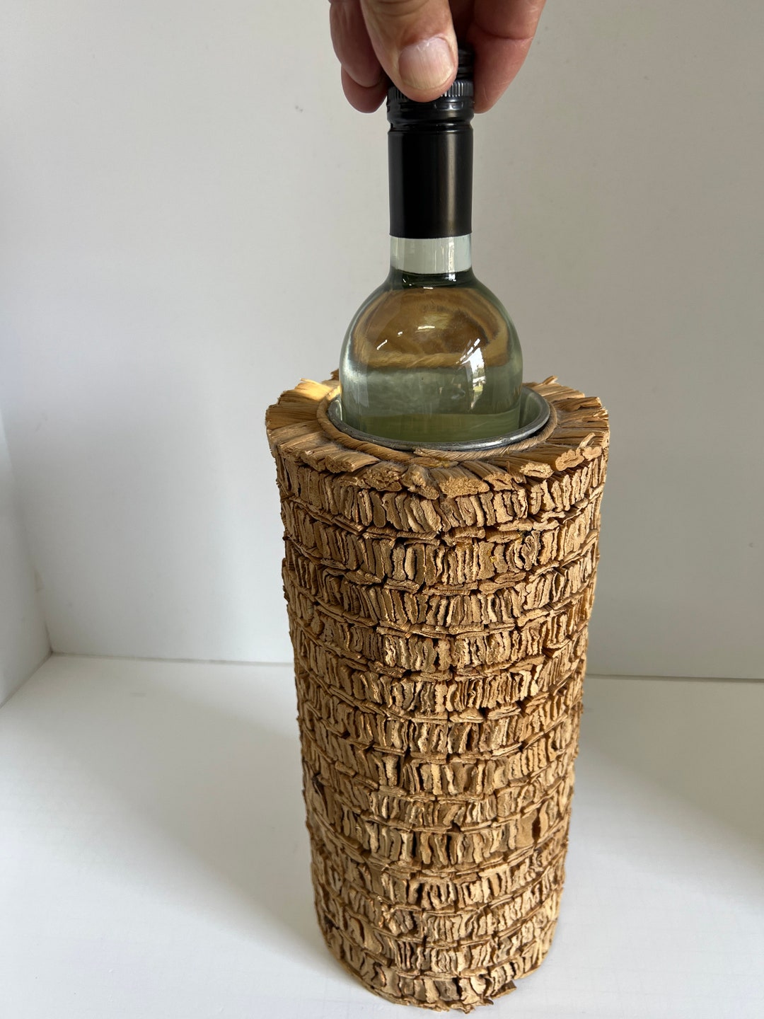 Cork Wine Cooler Bar Cart Accessory White Wine Metal Lined Etsy