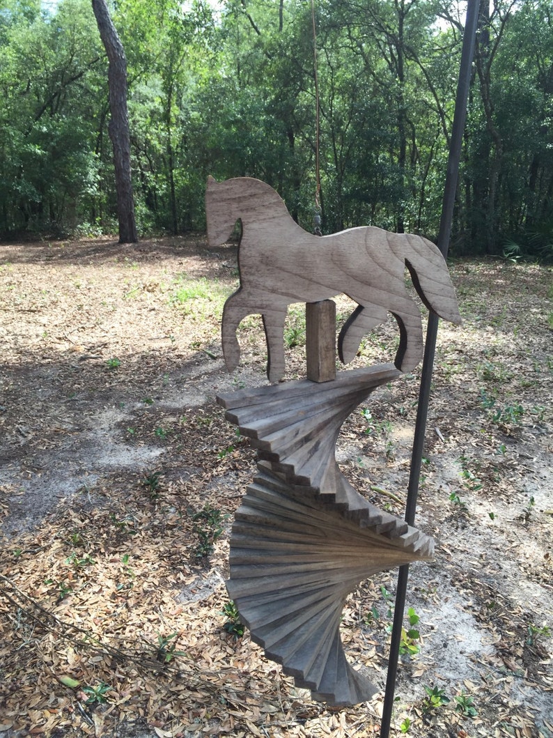 Wooden Whirly Gig Horse Yard Art Horse Art Wood Horse Etsy