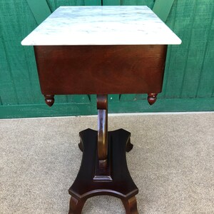 Marble Top Mahogany Table Lyre Design Pair of tables | Etsy