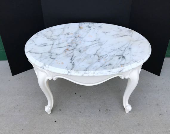 Antique Marble Top Table Italian Coffee End