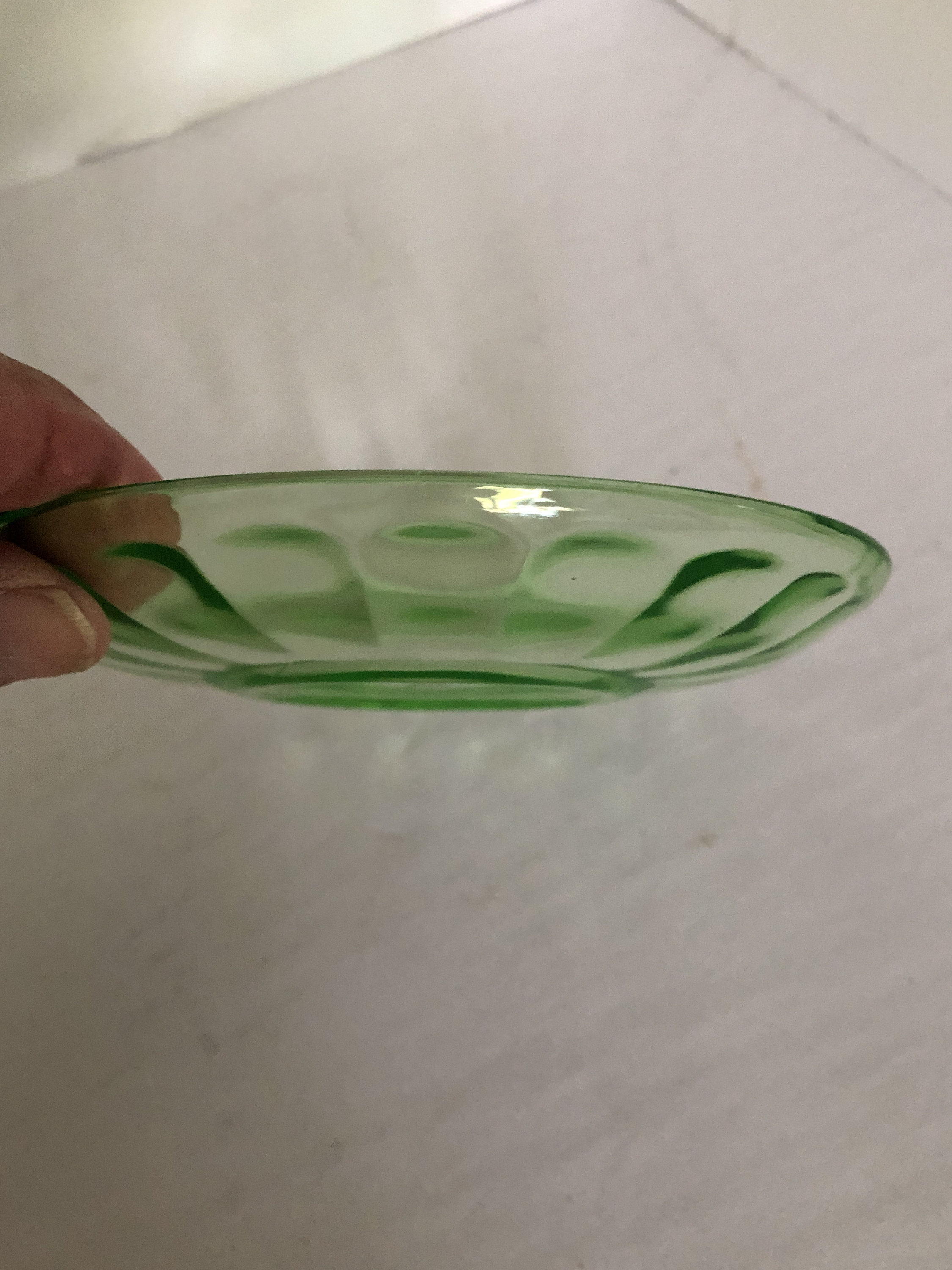 Dining & Serving Home & Living Federal Uranium Glass Hostess Green Pattern Depression Glass