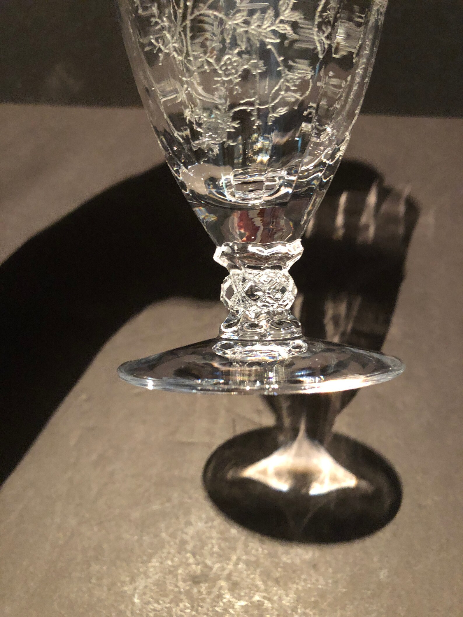 Fostoria, Chintz Pattern, Crystal Water, Wine, Cordials, Vintage