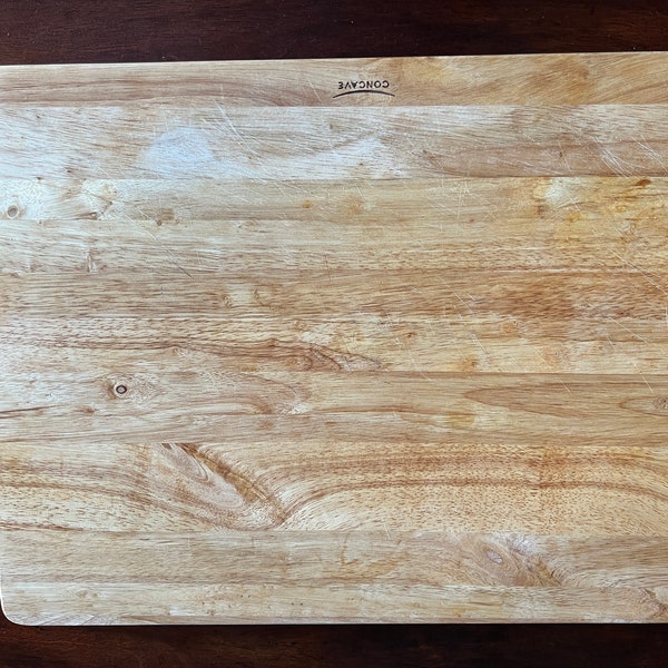 Rubberwood Cutting Board Etsy