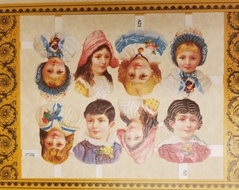 1900's Children Images, 4 shts., Vintage Children Clip Art, Junk Journals, Collages, Decoupage, Scrapbooking, Card Making, Craft Projects