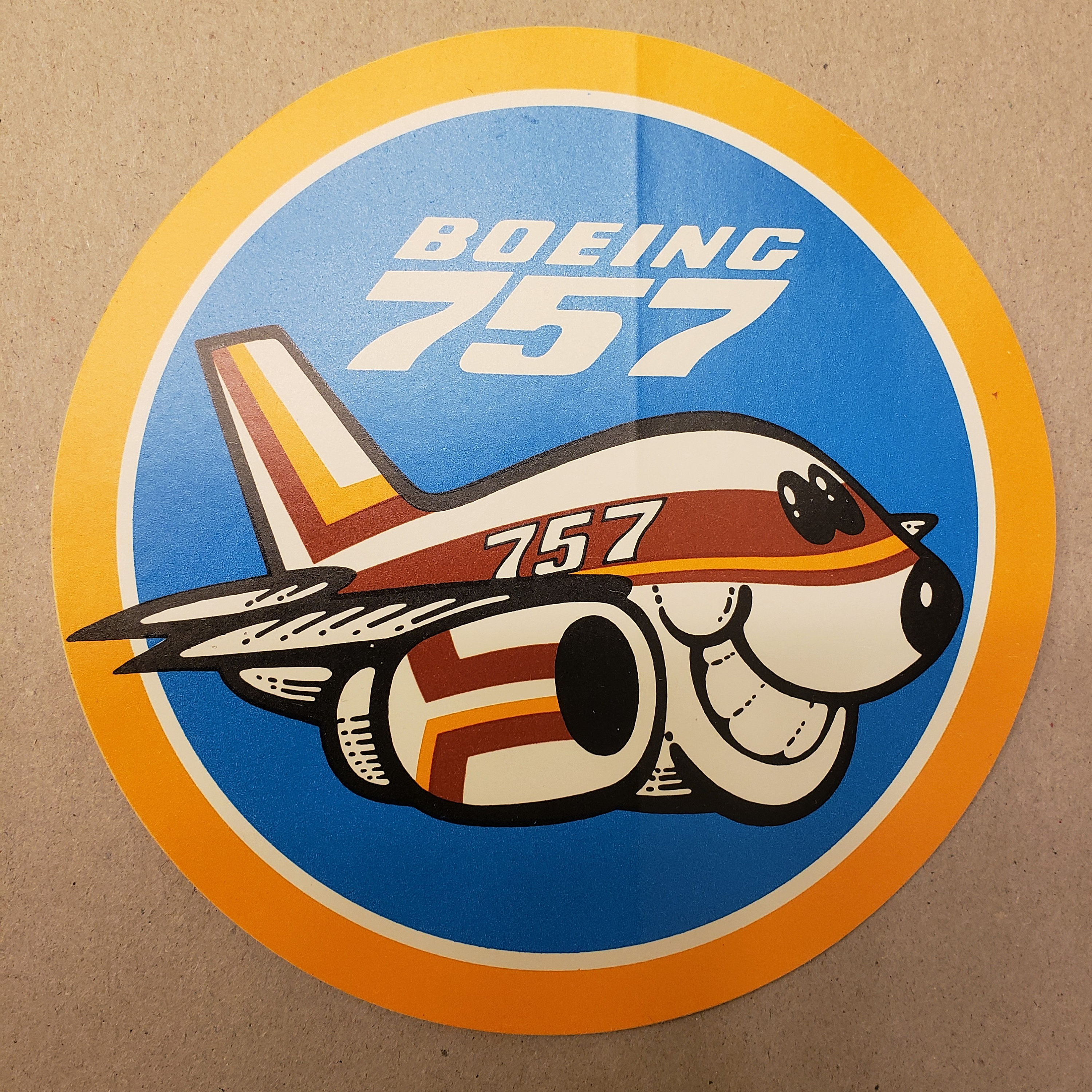 Boeing 757 Airplane Stickers, Vintage 80's Boeing Advertising