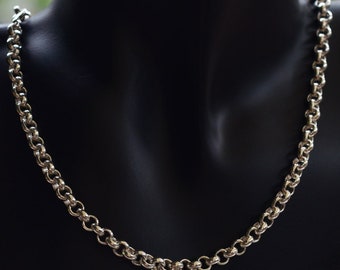 Sterling Silver Rolo Chain Necklace 5.6mm: Heavy, Solid Silver 925