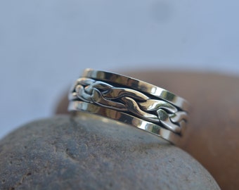 925 Silver spin ring, Celtic spin ring, Bali spin ring, Spinner ring silver 925, Sterling silver spinner ring