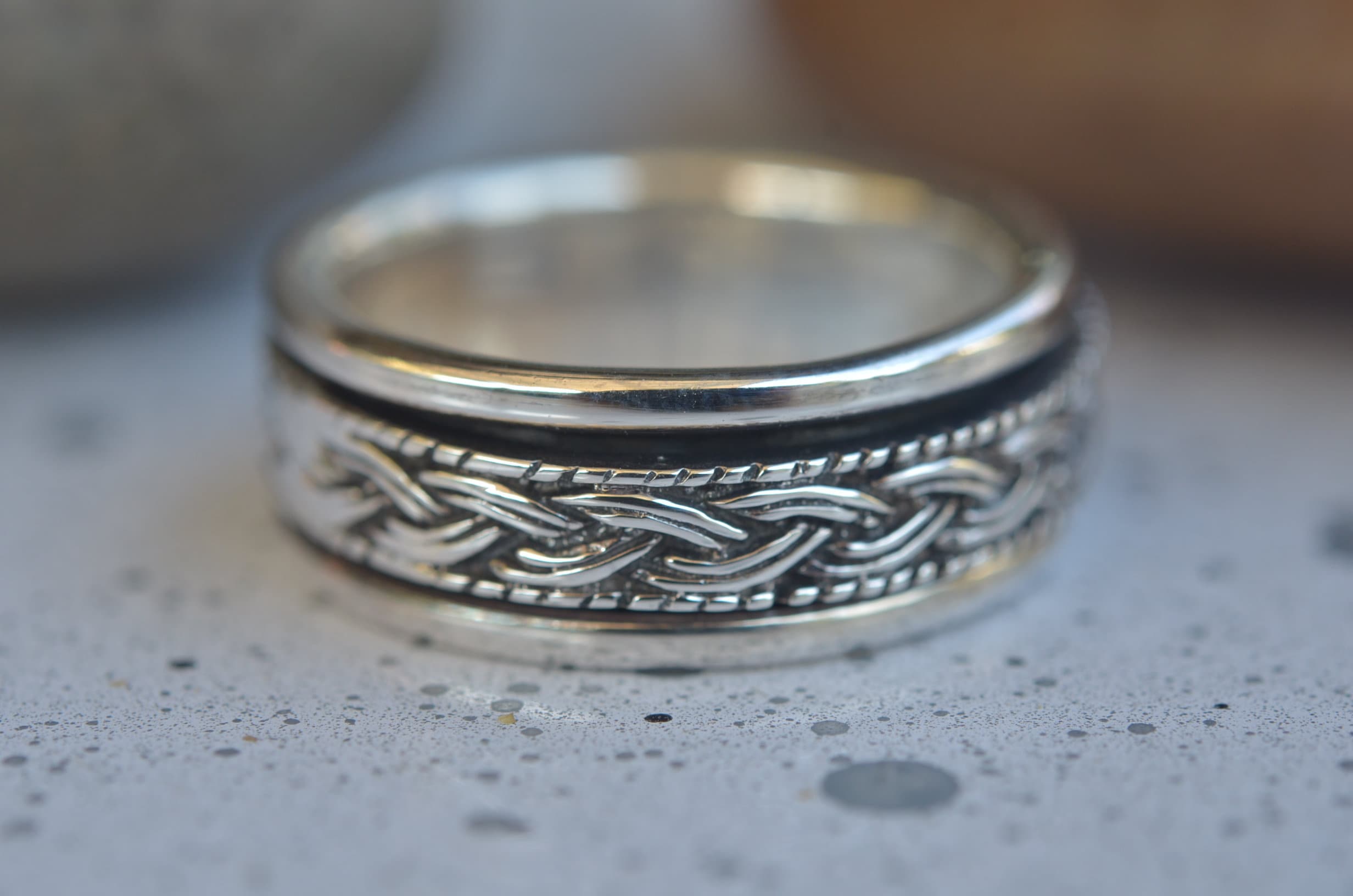 925 Silver spin ring Celtic spin ring Spinner ring silver Etsy
