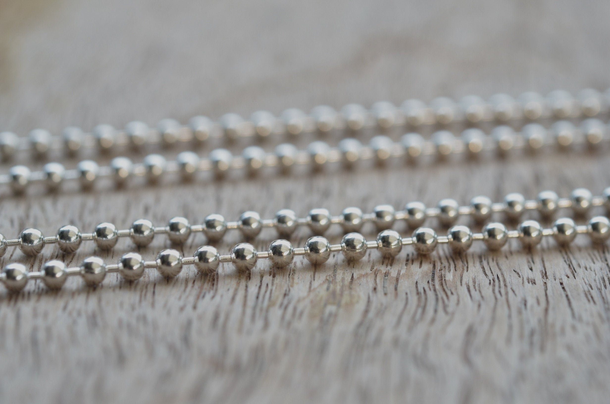 Sterling silver Ball chain 2.5mm Ball chain 2.5 mm. necklace Etsy