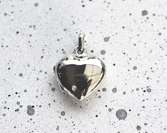 Sterling Silver Heart Locket Necklace: Handmade Photo Pendant