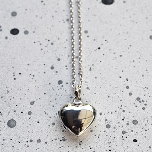 Silver heart locket handmade pendant, Sterling Silver heart locket necklace, love locket necklace, Best girlfriends gift silver heart locket image 5