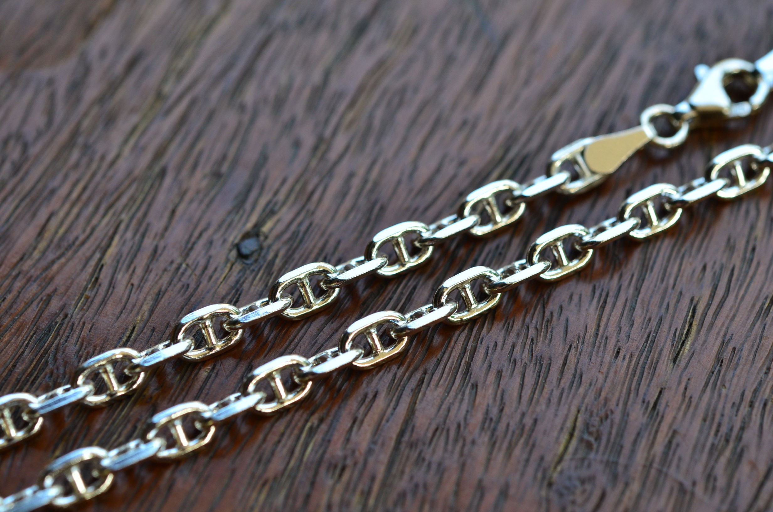 Sterling Silver 3.7mm Mariner Chain Necklace: Unisex Anchor Link, Solid 925