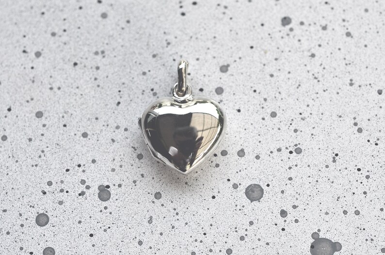 Silver heart locket handmade pendant, Sterling Silver heart locket necklace, love locket necklace, Best girlfriends gift silver heart locket image 4