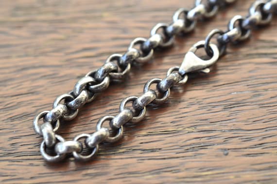 Bracciale Da Uomo In Argento Sterling Con Catena A Serpente: Fatto A Mano In Argento Massiccio 925 Da 3 Mm - Italia - Foto 5