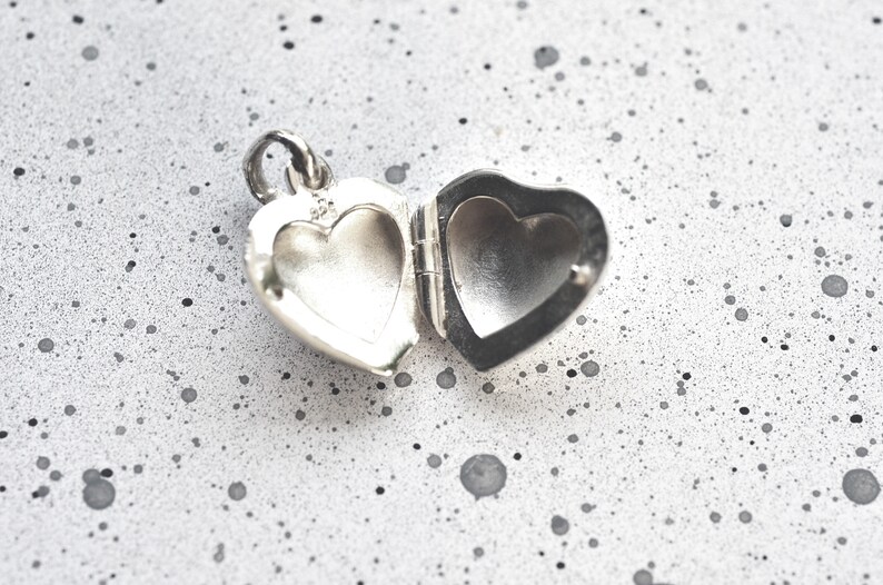 Silver heart locket handmade pendant, Sterling Silver heart locket necklace, love locket necklace, Best girlfriends gift silver heart locket image 3