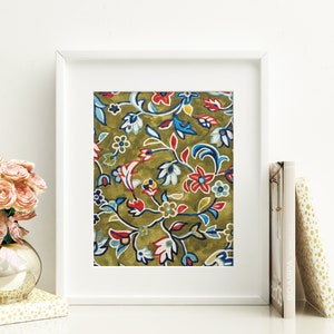ORIGINAL Rawdah Carpet painting - Masjid Nabawi watercolor hand painted floral art