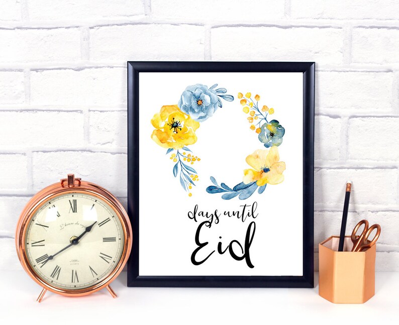 Printable Eid Calendar Days Until Eid Ramadan Eid Decor Etsy