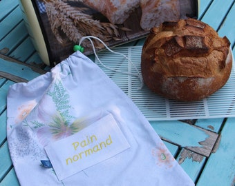 Bread or brioche bag in 100% recycled cotton