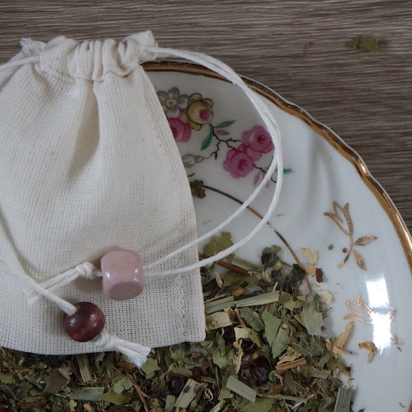 Washable and reusable cotton muslin tea bag