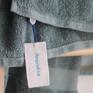Étiquette prénom pour marquer sa serviette de toilette, le sac du petit dernier...