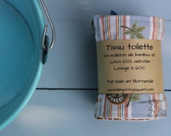 Bamboo and cotton fleece washable toilet paper