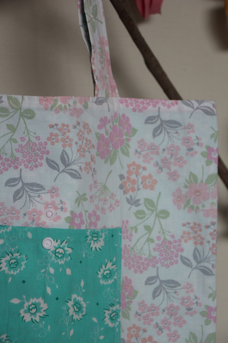 Seventies vintage series foldable and reversible shopping bag