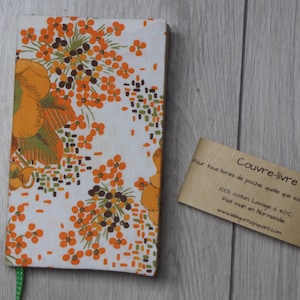 Fabric book cover for any paperback, adjustable