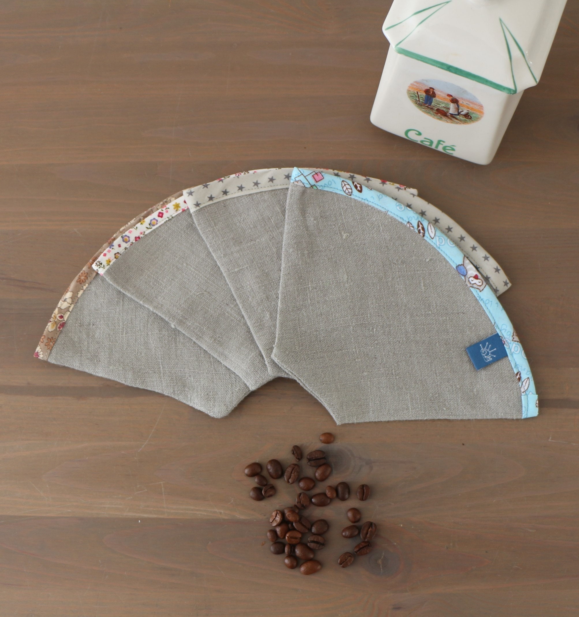 Filtre à Café Réutilisable et Lavable en Lin Bio Naturel