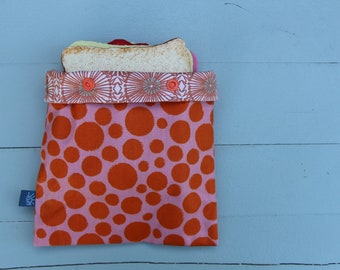 Reusable sandwich bag for zero waste square meals