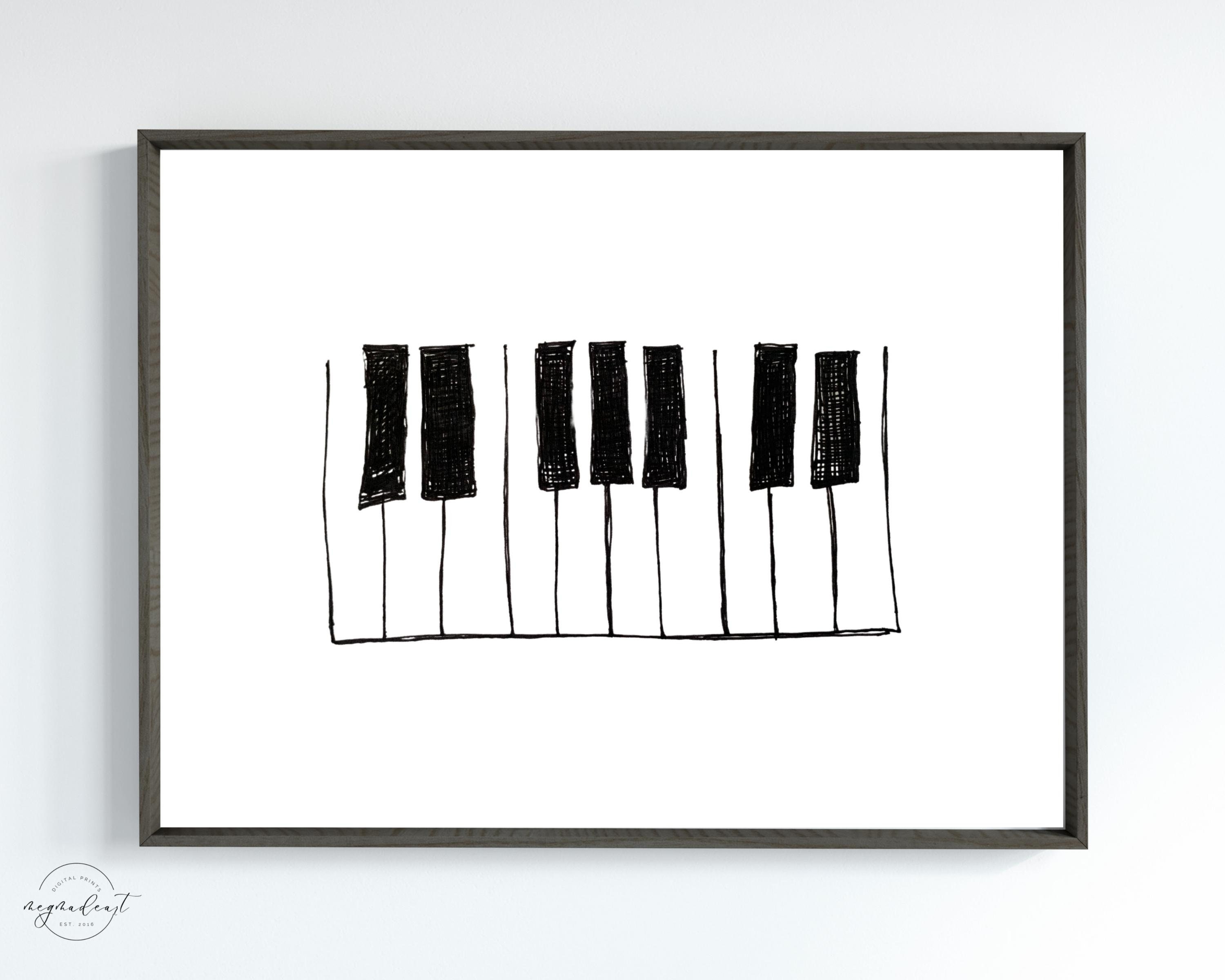 Piano Wall Print Musical Decor Downloadable Art Piano - Etsy