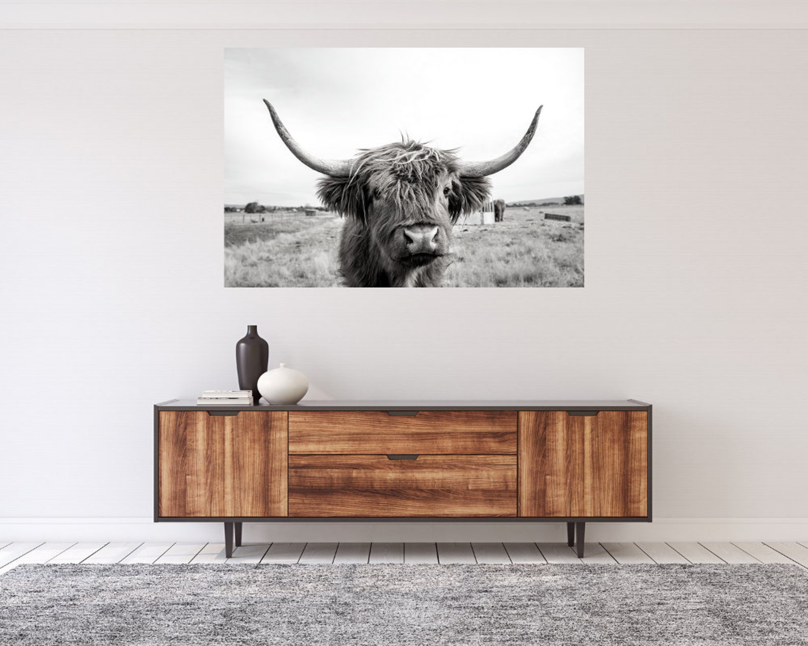Highland Cow Wall Art Digital Wall Decor Downloadable Etsy