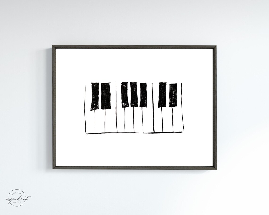 Piano Wall Print Musical Decor Downloadable Art Piano - Etsy